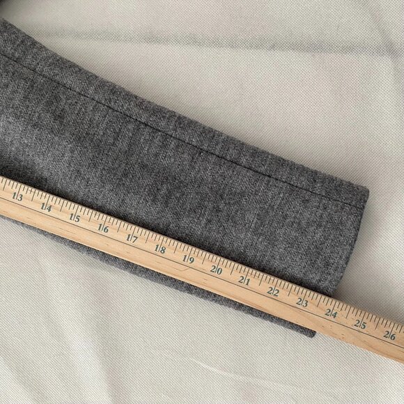Ann Taylor Womens Gray Single Breasted Melange Wool Blend Hutton Blazer Size 14 - Picture 7 of 10